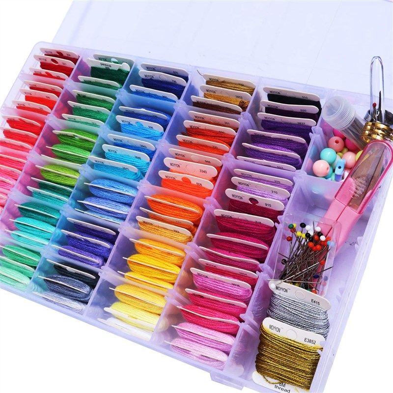 2pcs 500m Sewing Thread Polyester Embroidery Sewing Machine Threads Cross  Stitch Sewing Floss Kit Sewing Quilting Accessories