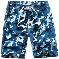 shop the trend: wesizar boys camouflage swim trunks - quick dry beach shorts with mesh lining logo