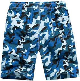 img 3 attached to Shop the Trend: WESIZAR Boys Camouflage Swim Trunks - Quick Dry Beach Shorts with Mesh Lining