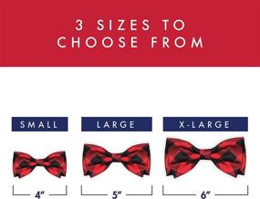 img 2 attached to 🐾 Huxley & Kent Pet Bow Tie Collar Attachment: Buffalo Check Bow Ties for Dogs & Cats - Cute, Comfortable, and Durable!