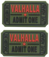 🎟️ admit one to valhalla: homiego ticket for historic rebirth - tactical green morale badge with rubber hook backing patch (set of 2) logo