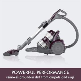 img 1 attached to 🍆 Kenmore Pet Powermate Безмешковый Компактный Канистровый Пылесос с фильтром HEPA, удлиненной телескопической трубой, ретракторным шнуром, набором для чистки - Баклажан