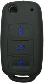 img 4 attached to 🔑 Coolbestda Silicone Key Fob Cover for VW Volkswagen Jetta GTI Passat Golf Tiguan Touareg Beetle - Enhanced Protection and Style!