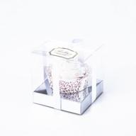 🎁 charming clear plastic cupcake box with gift ribbon, lovely stickers, and silver inserts - 12 sets, perfect wedding party favor boxes, 3.5 inch size logo