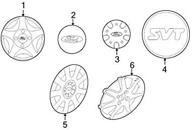 genuine ford 5s4z 1130 aa wheel cover logo