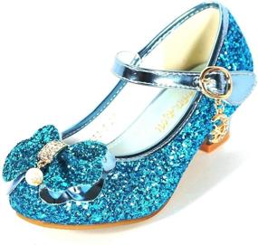 img 3 attached to 👑 Shine like a Princess with BFOEL Sparkly Flower Flats for Toddler Girls