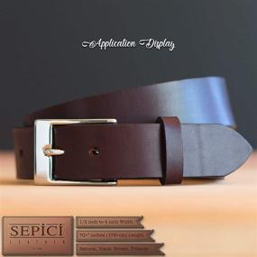 img 1 attached to 🔸 8-10oz (3.2-4mm) Sepici Leather Belt Blanks, Straps, Belts, and Strips - Brown, 2" (5.1cm) Wide x 70+ Inches (1.83m +) Long - Full Grain Cowhide Tooling Leather - Heavy Weight, Brown, 2