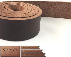 img 2 attached to 🔸 8-10oz (3.2-4mm) Sepici Leather Belt Blanks, Straps, Belts, and Strips - Brown, 2" (5.1cm) Wide x 70+ Inches (1.83m +) Long - Full Grain Cowhide Tooling Leather - Heavy Weight, Brown, 2