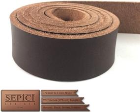 img 3 attached to 🔸 8-10oz (3.2-4mm) Sepici Leather Belt Blanks, Straps, Belts, and Strips - Brown, 2" (5.1cm) Wide x 70+ Inches (1.83m +) Long - Full Grain Cowhide Tooling Leather - Heavy Weight, Brown, 2