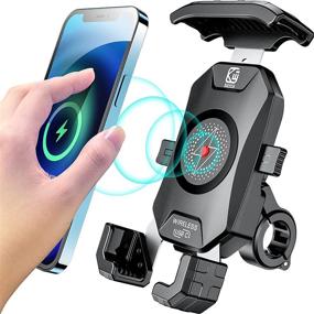 img 4 attached to 📱 KEWIG Motorcycle Phone Mount: 15W Wireless & USB C 20W Fast Charger with Aluminum Alloy Base - Fits 4''-7'' Cellphones
