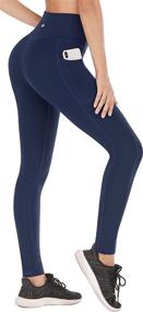 img 4 attached to 🩺 Heathyoga Women's High Waisted Yoga Pants with Pockets - Stylish and Functional Workout Leggings