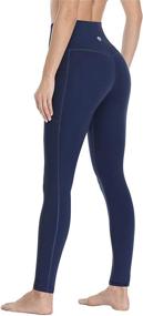 img 2 attached to 🩺 Heathyoga Women's High Waisted Yoga Pants with Pockets - Stylish and Functional Workout Leggings