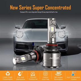 img 3 attached to 🔦 Auxbeam 9005 Led Light Bulbs, 70W 8000lm 9005 HB3 Led Conversion Kits for Fog Lights - Temperature Control, 300% Brightness, 6500K Cool White, HB3 Halogen Replacement - F-T1 Series (Pack of 2)