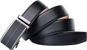 img 3 attached to 👔 YPuzro Adjustable Automatic Leather Ratchet Men's Accessories & Belts