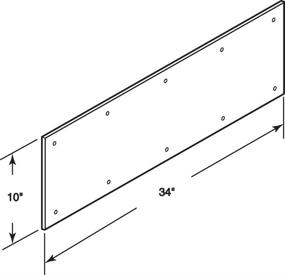 img 1 attached to 🚪 10x34 Polished Brass Door Kick Plate - Prime-Line Products J 4621