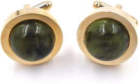 img 2 attached to Beautiful Connemara Marble Gold Plate Cufflinks