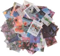 🌸 spring flower washi paper stickers set - 100 pieces of colorful floral rose, sunflower, lily, tulip, carnation designs for scrapbooking, journaling, planner, gift wrapping - diy self-adhesive decorative sticker collection logo