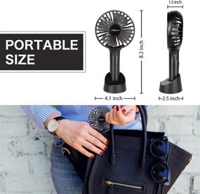 img 3 attached to 🌬️ SkyGenius Rechargeable Handheld Fan - Battery Operated, USB Powered Mini Personal Fan, Portable Little Fan for Travel, Indoor & Outdoor Use - Ideal for Kids, Girls, and Women