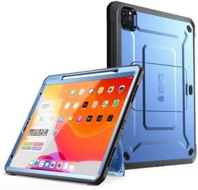 img 4 attached to Чехол серии SUPCASE UB Pro для iPad Pro 11 (2020): полнокорпусная защита, зарядка Apple Pencil, встроенный защитный экран, подставка - Slate Blue.