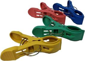 img 1 attached to 📎 Jumbo Plastic Clips 4.75” Long (16 Pack) - Candy & Chips Bags Sealers, Towel Beach Rowel Clamps: Enhanced Fasteners for Various Needs!