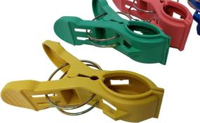 img 3 attached to 📎 Jumbo Plastic Clips 4.75” Long (16 Pack) - Candy & Chips Bags Sealers, Towel Beach Rowel Clamps: Enhanced Fasteners for Various Needs!