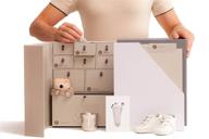 🎁 personalized baby keepsake box – the perfect newborn memory organizer & shower gift, handcrafted, acid-free & built to last + bonus diy memory organizer – slate logo