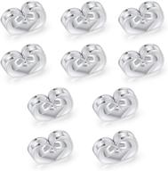 🦋 catmade secure s925 sterling silver plated screw-on earring backs for studs, 10pcs/5pairs butterfly locking nut, hypoallergenic safety ear backs logo