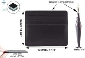 img 1 attached to DiLoro Minimalist Leather Travel Blocking Men's Accessories and Wallets, Card Cases & Money Organizers