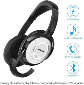 img 3 attached to 🎧 Усовершенствуйте наушники Bose quietcomfort 15 с помощью совместимого Bluetooth адаптера-приемника Tranesca (Черный)