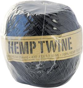 img 1 attached to Black Hemp Cord 20# 400'-Pack - High-Quality Toner for Crafting and DIY Projects