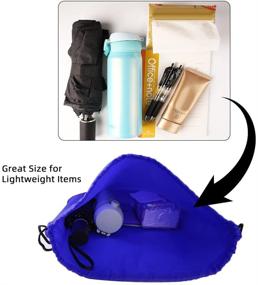 img 2 attached to 🎒 Набор рюкзаков на шнурке - рюкзаки с мешками на завязках и прочными нейлоновыми шнурками в синем цвете (16 штук)