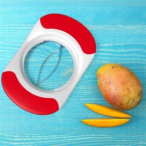 img 2 attached to 🍎 Vremi 3 in 1 Apple Slicer, Potato Slicer and Mango Slicer - Interchangeable Stainless Steel Blades, 8 Apple Wedge Slices or 36 Potato Slices, Perfect for French Fries