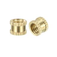 uxcell knurled threaded insert embedment fasteners in nuts logo
