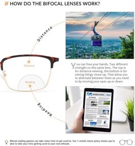 img 2 attached to 👓 Stylish Leopard Gaoye Bifocal Reading Glasses for Women - Blue Light Blocking, Computer Spring Hinge Readers with Fashion Metal Frames and Anti-UV Ray Protection (1.5)