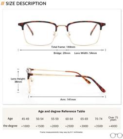 img 1 attached to 👓 Stylish Leopard Gaoye Bifocal Reading Glasses for Women - Blue Light Blocking, Computer Spring Hinge Readers with Fashion Metal Frames and Anti-UV Ray Protection (1.5)