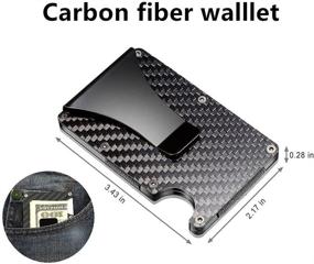 img 3 attached to 👝 Men's Minimalist Aluminum Carbon Wallets: Premium Accessories for Card Cases, Money Organizers, and Wallets with Blocking Feature