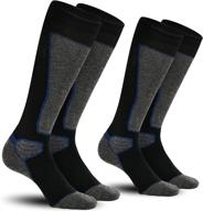 ❄️ winter performance ski socks: 2 pairs of merino wool & volcanic rock fiber for skiing, snowboarding & cold weather logo