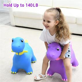 img 2 attached to 🦖 Dive into Fun with AOLIGE Dinosaur Inflatable Jumping Toddlers!