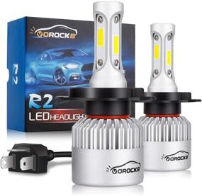 img 4 attached to 🔆 VoRock8 R2 COB H4 HB2 9003 8000 Lumens Headlight Conversion Kit - Enhance Visibility for Motorbikes and Cars | White 6500K Xenon | Dual Beam Replacement Bulbs