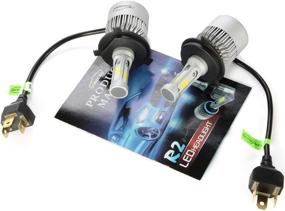 img 3 attached to 🔆 VoRock8 R2 COB H4 HB2 9003 8000 Lumens Headlight Conversion Kit - Enhance Visibility for Motorbikes and Cars | White 6500K Xenon | Dual Beam Replacement Bulbs