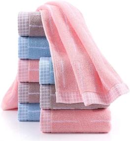 img 2 attached to Lngtuy Hand Towels Set of 3 - Striped Pattern 100% Cotton Face Towels - Super Soft & Highly Absorbent - Bathroom Hand Towel (13.5 x 29 Inch)