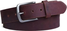 img 4 attached to Leather Genuine Belts（1½ Jeereal Reddish Men's Accessories