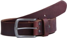 img 1 attached to Leather Genuine Belts（1½ Jeereal Reddish Men's Accessories