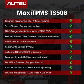 img 3 attached to 🔧 Autel MaxiTPMS TS508 Инструмент для перенастройки TPMS, программирующий инструмент 2021 MX-Sensors (315/433 МГц) для перенастройки/активации всех датчиков, инструмент для сканирования TPMS для чтения/очистки DTC, сброс TPMS (улучшенная версия TS408/501)