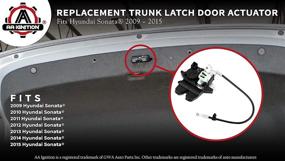 img 2 attached to 🔑 Hyundai Sonata Trunk Rear Latch Door Actuator Replacement - Compatible 2009-2015 - 81230-3Q000, 812303Q000 - Cable & Keyless Trunk Included