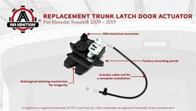 img 1 attached to 🔑 Hyundai Sonata Trunk Rear Latch Door Actuator Replacement - Compatible 2009-2015 - 81230-3Q000, 812303Q000 - Cable & Keyless Trunk Included