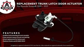 img 3 attached to 🔑 Hyundai Sonata Trunk Rear Latch Door Actuator Replacement - Compatible 2009-2015 - 81230-3Q000, 812303Q000 - Cable & Keyless Trunk Included