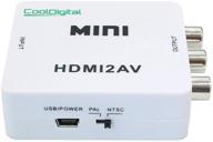 🔌 hdmi to rca av converter - cooldigital hdmi to 3rca av cvbs composite audio video adapter, 1080p, pal/ntsc compatible, usb charge cable included - for ps4, ps3, xbox, camera, dvd logo