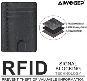 img 2 attached to 👜 AIWOGEP Ultra Thin Leather Portable Pattern - Sleek and Stylish