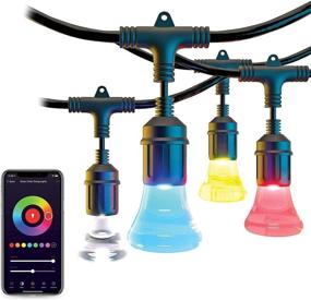 img 1 attached to 🌈 atomi Smart 36-Foot Waterproof Outdoor WiFi White & Color Changing RGB LED String Lights with 18 Commercial Grade Bulbs - Works with Alexa, Google Home, Control From Anywhere